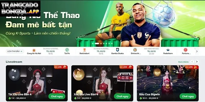 Giao diện cá cược trực tuyến đẳng cấp của Topbet