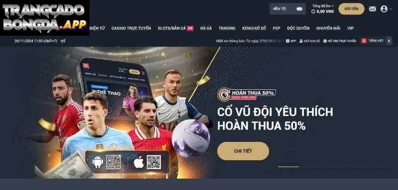 M88 nằm trong top nhà cái hỗ trợ nạp/rút nhanh bằng ngân hàng và ví điện tử